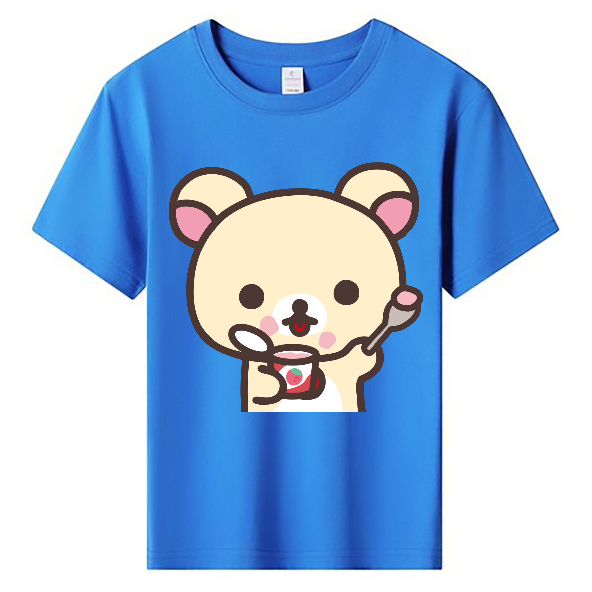（画像用） リラックマ リラックマ キイロイトリ Rilakkuma Korilakkuma Kiiroitori 綿100％キッズTシャツ（フロントプリント）
